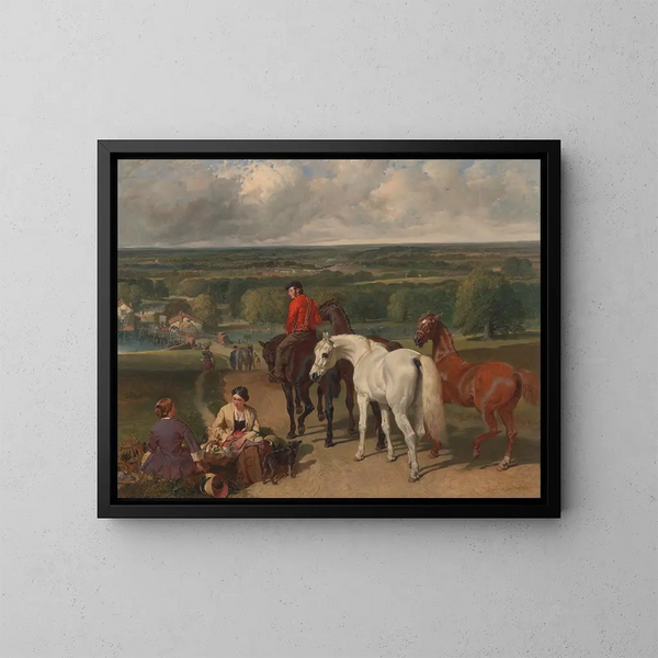 Exercise of the Royal Horses - John Frederick Herring the Elder — framed artwork on a wall