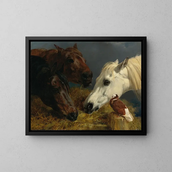 Friends of the Farm - John Frederick Herring the Elder — framed artwork on a wall