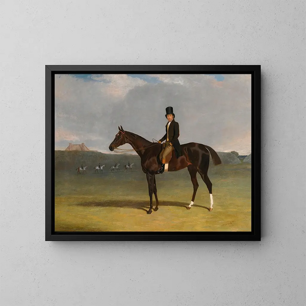 the 5th Duke of Richmond's Trainer at Newmarket Heath - John Frederick Herring the Elder — framed artwork on a wall