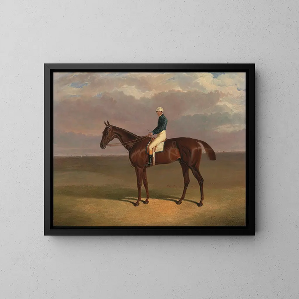 Margrave with James Robinson Up - John Frederick Herring the Elder — framed artwork on a wall