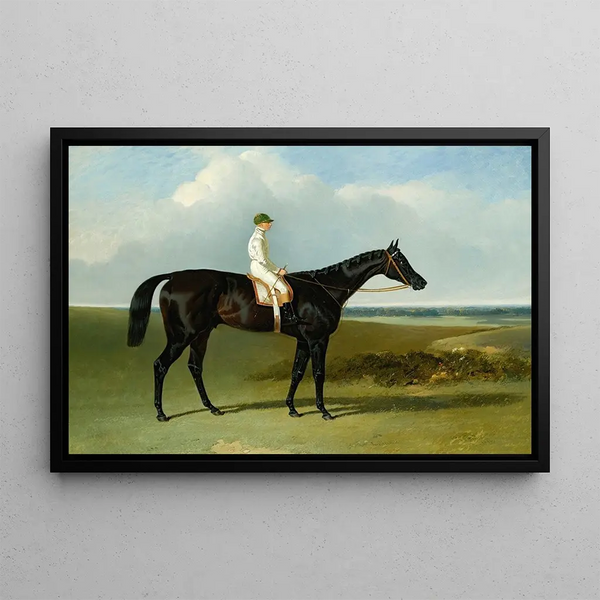John Frederick Herring Snr - Mr OBrienS Dark Bay Racehorse Jonathan Wild With Jockey T Ryder Up.webp