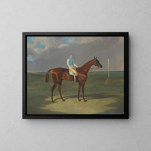 Saint Gilles with William Scott, Derby winner - John Frederick Herring the Elder — framed artwork on a wall