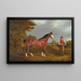 Het racepaard Whiteface met de stalmeester J Gilham - John Frederick Herring de Oudere — ingelijst kunstwerk aan de muur