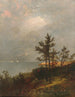 Dreigende storm op de Long Island-stroming - John Frederick Kensett — weergave van het kunstwerk
