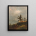 Dreigende storm op de Long Island-stroming - John Frederick Kensett — ingelijst kunstwerk aan de muur