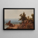 Uitzicht vanaf de Klif Middel op de Kust - John Frederick Kensett — ingelijst kunstwerk aan de muur
