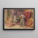 van een interieur met harnas en wapens - John Frederick Lewis — ingelijst kunstwerk aan de muur