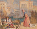 Vendeurs de fruits sur un canal vénitien - John Frederick Lewis — weergave van het kunstwerk