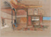 Binnenhuis van een oosters huis - John Frederick Lewis — weergave van het kunstwerk