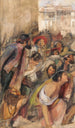Studie voor de proclamatie van Don Carlos - John Frederick Lewis — weergave van het kunstwerk