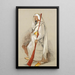Studie van een man in Noord-Afrikaanse kleding - John Frederick Lewis — ingelijst kunstwerk aan de muur