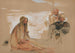Studie van drie Arabieren - John Frederick Lewis — weergave van het kunstwerk