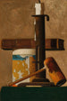 Chandelier, mug, pipe and book - John Frederick Peto — artwork view