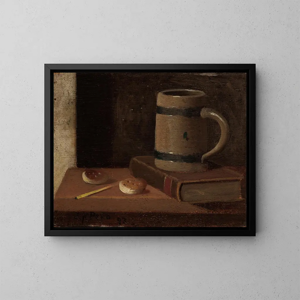 MugBook Biscuits et Allumettes - John Frederick Peto — framed artwork on a wall