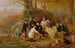 Reclame van het schot, een groep portretten na de jacht in de Adirondacks - John George Brown — weergave van het kunstwerk