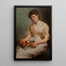 Fille épluchant des pommes - John George Brown — ingelijst kunstwerk aan de muur