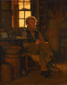 In de schaduw - John George Brown — weergave van het kunstwerk