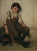 Luiende aapjes - John George Brown — weergave van het kunstwerk