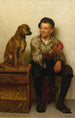Taquiner le chiot - John George Brown — weergave van het kunstwerk