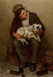 De beste vriend van de schoenmaker - John George Brown — weergave van het kunstwerk