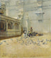van het binnenhof van het Amber-paleis in Jaipur, India - John Gleich — weergave van het kunstwerk