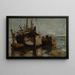 schepen in de haven - John Henry Twachtman — ingelijst kunstwerk aan de muur