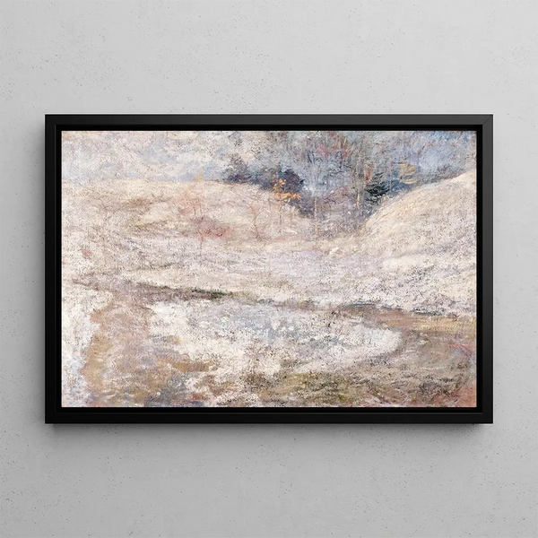 The Stream, Greenwich, Connecticut - John Henry Twachtman — framed artwork on a wall