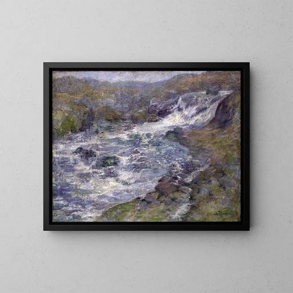 Le Torrent - John Henry Twachtman — framed artwork on a wall