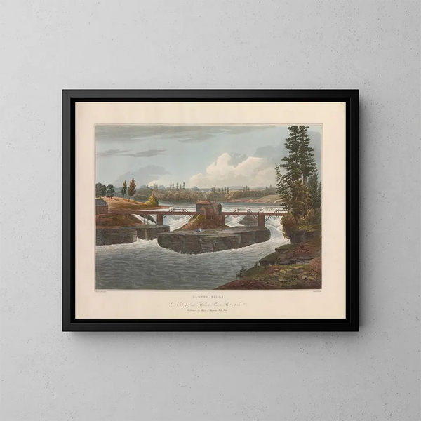 Chutes de Glenn - John Hill — framed artwork on a wall