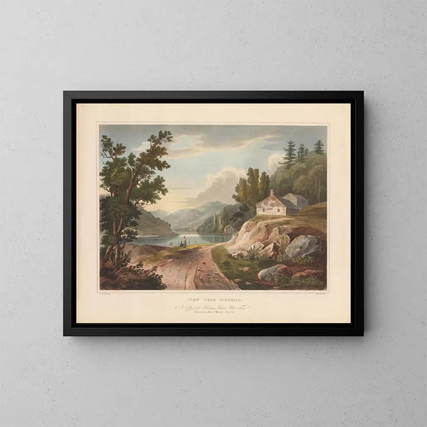 View near Fishkill - John Hill — framed artwork on a wall
