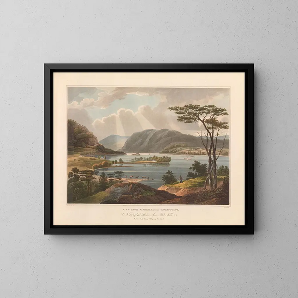 View of Fishkill towards West Point - John Hill — framed artwork on a wall