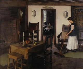 John Hubbard Rich - Woman Tidying the Kitchen.webp