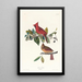 Cardinal gros-bec - John James Audubon — ingelijst kunstwerk aan de muur