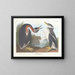 Zwarte kuifduiker - John James Audubon — ingelijst kunstwerk aan de muur