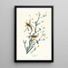 Paruline à croupion jaune - John James Audubon — ingelijst kunstwerk aan de muur