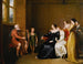 Le ménestrel chantant son air à la duchesse de Buccleuch d'après Le chant du dernier ménestrel de Walter Scott - John James Masquerier — weergave van het kunstwerk