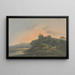 Landschap in de avond met een kasteel in ruïne - John Laporte — ingelijst kunstwerk aan de muur