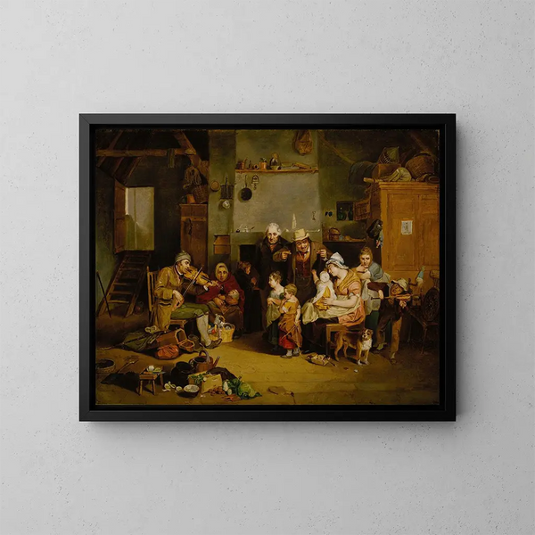 The Blind Violinist - John Lewis Krimmel — framed artwork on a wall