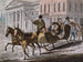Winterlandschap in Philadelphia, de Bank van de Verenigde Staten op de achtergrond - John Lewis Krimmel — weergave van het kunstwerk