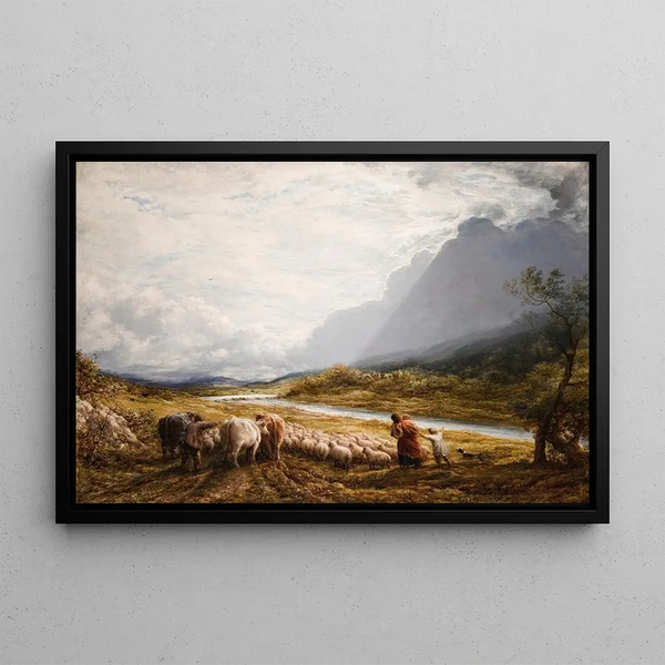Het Wolk - John Linnell — ingelijst kunstwerk aan de muur