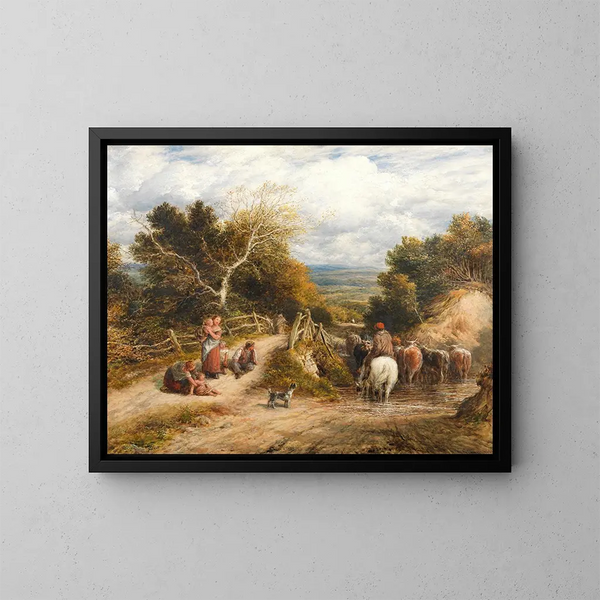 De beek - John Linnell — ingelijst kunstwerk aan de muur