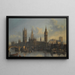 The Palace of Westminster from the Thames - John MacVicar Anderson — framed artwork on a wall