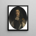 Portrait of an Officer - John Michael Wright — framed artwork on a wall