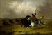 Jacht op bizons in de prairies van het zuidwesten - John Mix Stanley — weergave van het kunstwerk