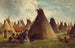 Indianenkampement op de prairie - John Mix Stanley — weergave van het kunstwerk