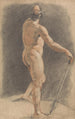 Classic standing male figure with spear - John Opie — artwork view