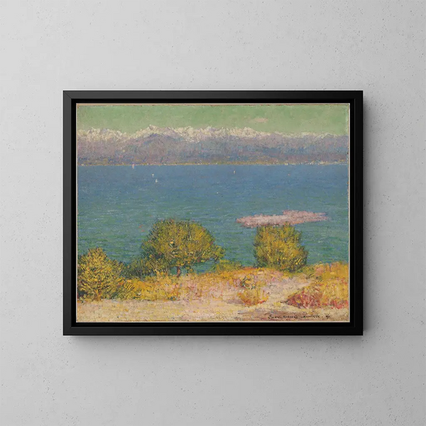 Landscape in Antibes - John Peter Russell — framed artwork on a wall
