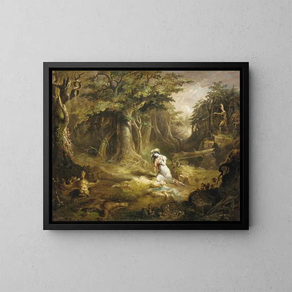 The Rescue of Leatherstocking - John Quidor — framed artwork on a wall