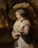 Portret van een jonge vrouw in roze - John Raphael Smith — weergave van het kunstwerk