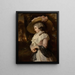 Portret van een jonge vrouw in roze - John Raphael Smith — ingelijst kunstwerk aan de muur